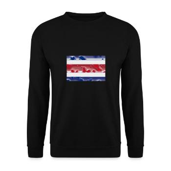 Country for Rica Costa flag - Unisex Sweatshirt - black - Front - Alina (178cm) & Michal (187cm)