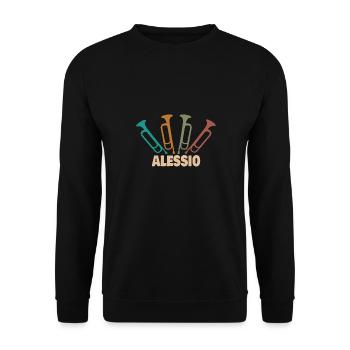 Tube Alessio - Sweat-shirt Unisexe - noir - Devant - Alina (178cm) & Michal (187cm)