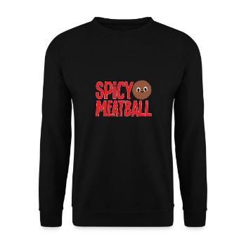 Boulettes de viande Italie Cuisine italienne - Sweat-shirt Unisexe - noir - Devant - Alina (178cm) & Michal (187cm)