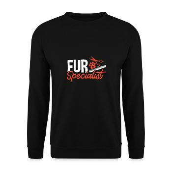 Salon de coiffure pour chiens - Sweat-shirt Unisexe - noir - Devant - Alina (178cm) & Michal (187cm)
