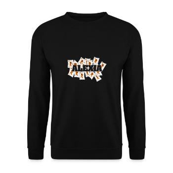 Geschenk für Alexia - Unisex Pullover - Schwarz - Vorne - Alina (178cm) & Michal (187cm)