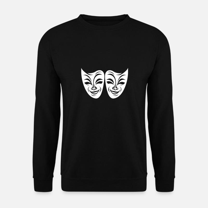 Theater-Masken - Unisex Pullover - Schwarz