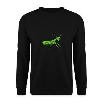 Gottesanbeterin - Unisex Pullover - Schwarz - Vorne - Alina (178cm) & Michal (187cm)