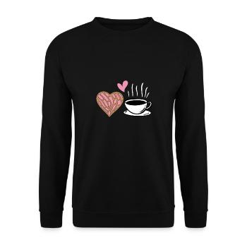 Concha Hispanique Mexicain Pan Dulce - Sweat-shirt Unisexe - noir - Devant - Alina (178cm) & Michal (187cm)