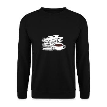 Author Coffee Book - Unisex Sweatshirt - black - Front - Alina (178cm) & Michal (187cm)
