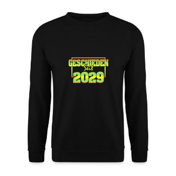 2029 - Unisex Pullover - Schwarz - Vorne - Alina (178cm) & Michal (187cm)