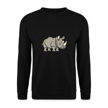 Nashorn - Unisex Pullover - Schwarz - Vorne - Alina (178cm) & Michal (187cm)