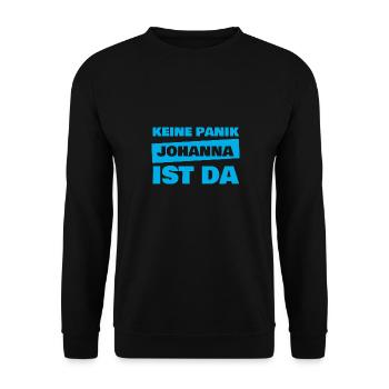 Vorname Johanna - Unisex Pullover - Schwarz - Vorne - Alina (178cm) & Michal (187cm)