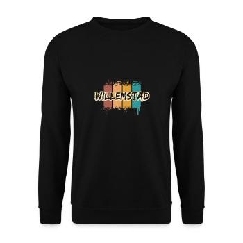 Gift for Willemstad - Unisex Sweatshirt - black - Front - Alina (178cm) & Michal (187cm)