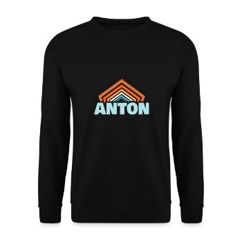 Anton - Sweat-shirt Unisexe - noir - Devant - Alina (178cm) & Michal (187cm)