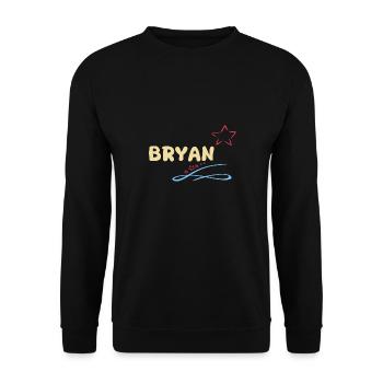 Geschenk Bryan - Unisex Pullover - Schwarz - Vorne - Alina (178cm) & Michal (187cm)