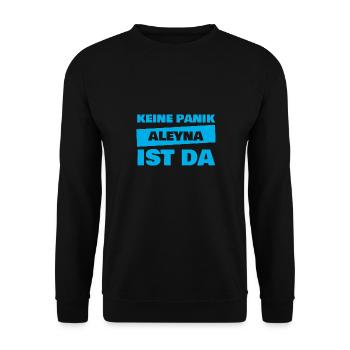 Vorname Aleyna - Unisex Pullover - Schwarz - Vorne - Alina (178cm) & Michal (187cm)