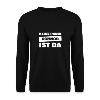 Vorname Connor - Unisex Pullover - Schwarz - Vorne - Alina (178cm) & Michal (187cm)