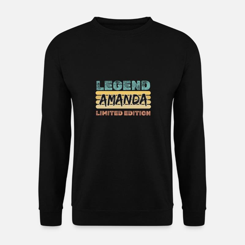 First name Amanda - Unisex Sweatshirt - black