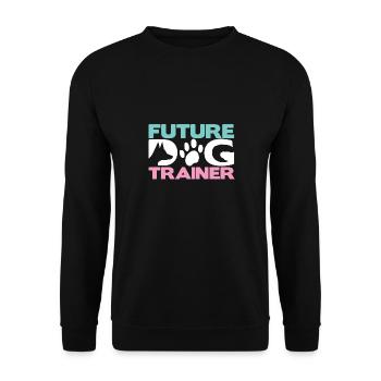 Chiens chiens chiens d’entraînement chien - Sweat-shirt Unisexe - noir - Devant - Alina (178cm) & Michal (187cm)