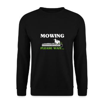 Lawn Mowing Please Wait Lawnmower Mow Gardener - Sweat-shirt Unisexe - noir - Devant - Alina (178cm) & Michal (187cm)