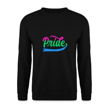 LGBT Rainbow Gay Pride Homo Lesbian Gay - Unisex Sweatshirt - black - Front - Alina (178cm) & Michal (187cm)