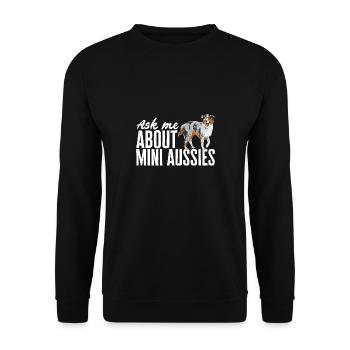 Berger australien miniature - Sweat-shirt Unisexe - noir - Devant - Alina (178cm) & Michal (187cm)