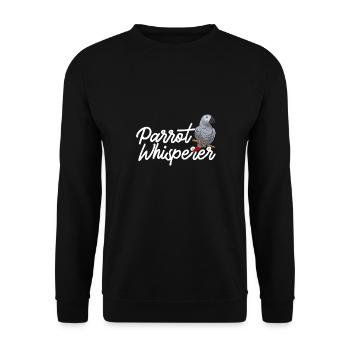 Graupapagei African Grey Parrot Papagei - Unisex Pullover - Schwarz - Vorne - Alina (178cm) & Michal (187cm)