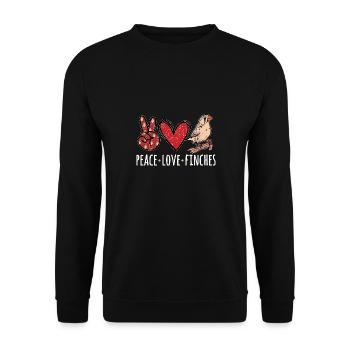 Zebra Finches Birds Zebra Finches - Unisex Sweatshirt - black - Front - Alina (178cm) & Michal (187cm)