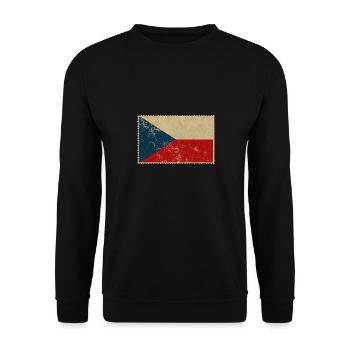 Retro République tchèque - Sweat-shirt Unisexe - noir - Devant - Alina (178cm) & Michal (187cm)