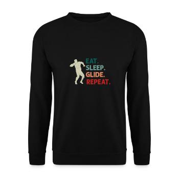 Kugelstoßen Werfen Leichtathletik - Unisex Pullover - Schwarz - Vorne - Alina (178cm) & Michal (187cm)