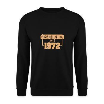 Single 1972 - Unisex Pullover - Schwarz - Vorne - Alina (178cm) & Michal (187cm)