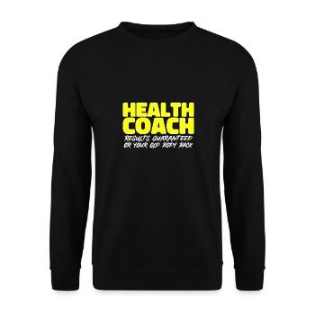 Coach Santé Nutritionniste Coach de Vie - Sweat-shirt Unisexe - noir - Devant - Alina (178cm) & Michal (187cm)