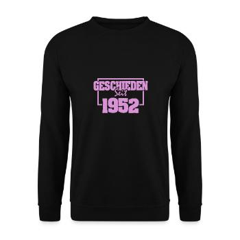 1952 - Unisex Pullover - Schwarz - Vorne - Alina (178cm) & Michal (187cm)
