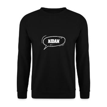 First name Aidan - Unisex Sweatshirt - black - Front - Alina (178cm) & Michal (187cm)