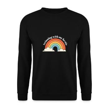 Jumelage de l’équipe des meilleurs amis avec mon meilleur jumeau - Sweat-shirt Unisexe - noir - Devant - Alina (178cm) & Michal (187cm)