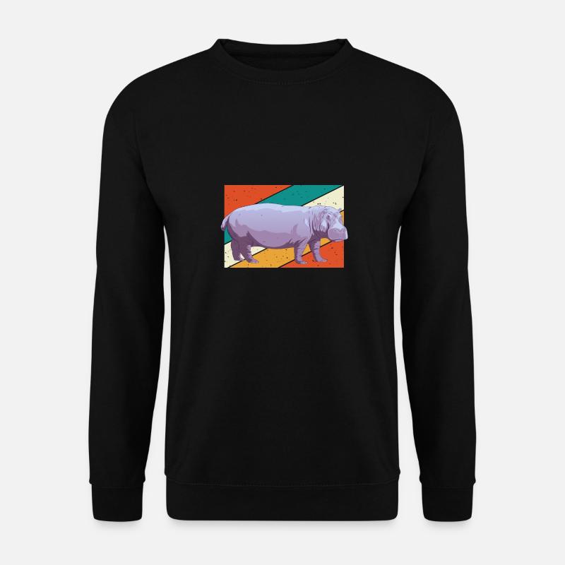 Flusspferd Nilpferd - Unisex Pullover - Schwarz