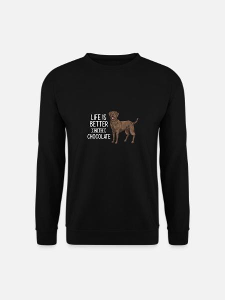 Chocolate Labrador Retriever Dog - Unisex Sweatshirt - black