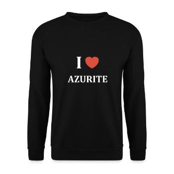 I love Azurite - Sweat-shirt Unisexe - noir - Devant - Alina (178cm) & Michal (187cm)