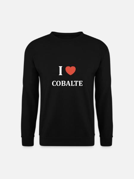 I love cobalte - Sweat-shirt Unisexe - noir