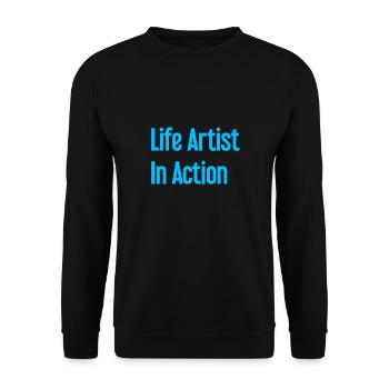 Artists of life in action - Unisex Sweatshirt - black - Front - Alina (178cm) & Michal (187cm)