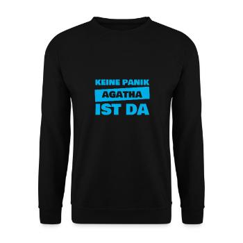 Vorname Agatha - Unisex Pullover - Schwarz - Vorne - Alina (178cm) & Michal (187cm)
