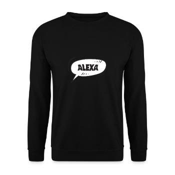 Alexa Alexa - Unisex Pullover - Schwarz - Vorne - Alina (178cm) & Michal (187cm)