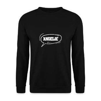 Angélie - Sweat-shirt Unisexe - noir - Devant - Alina (178cm) & Michal (187cm)