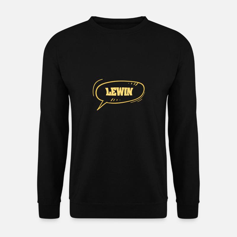 First name Lewin - Unisex Sweatshirt - black
