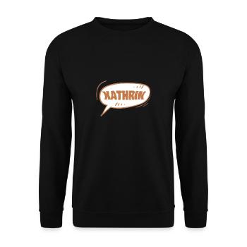 Kathrin Kathrin - Sweat-shirt Unisexe - noir - Devant - Alina (178cm) & Michal (187cm)