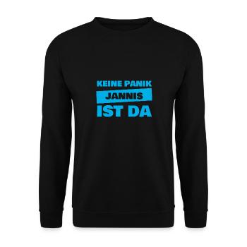 Gift for Jannis - Unisex Sweatshirt - black - Front - Alina (178cm) & Michal (187cm)