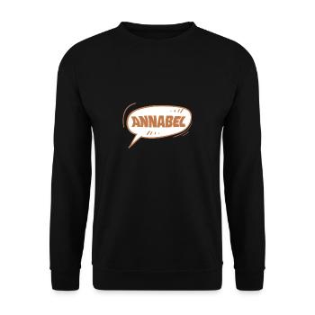 Geschenk für Annabel - Unisex Pullover - Schwarz - Vorne - Alina (178cm) & Michal (187cm)
