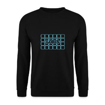 Männername Loris - Unisex Pullover - Schwarz - Vorne - Alina (178cm) & Michal (187cm)