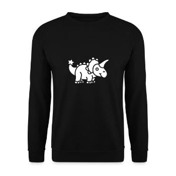 Triceratops - Unisex Sweatshirt - black - Front - Alina (178cm) & Michal (187cm)