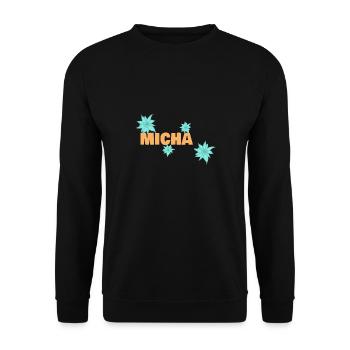 Edelweiß Micha - Unisex Pullover - Schwarz - Vorne - Alina (178cm) & Michal (187cm)