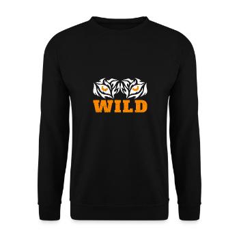 Wilde Augen - Unisex Pullover - Schwarz - Vorne - Alina (178cm) & Michal (187cm)
