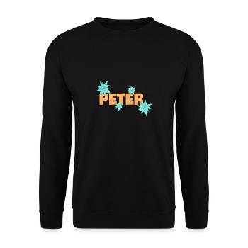Edelweiß Peter - Unisex Pullover - Schwarz - Vorne - Alina (178cm) & Michal (187cm)