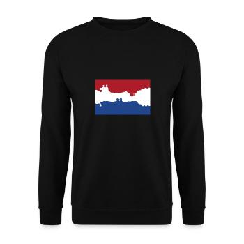 Netherlands - Unisex Sweatshirt - black - Front - Alina (178cm) & Michal (187cm)