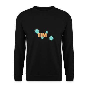 Edelweiß Tim - Unisex Pullover - Schwarz - Vorne - Alina (178cm) & Michal (187cm)